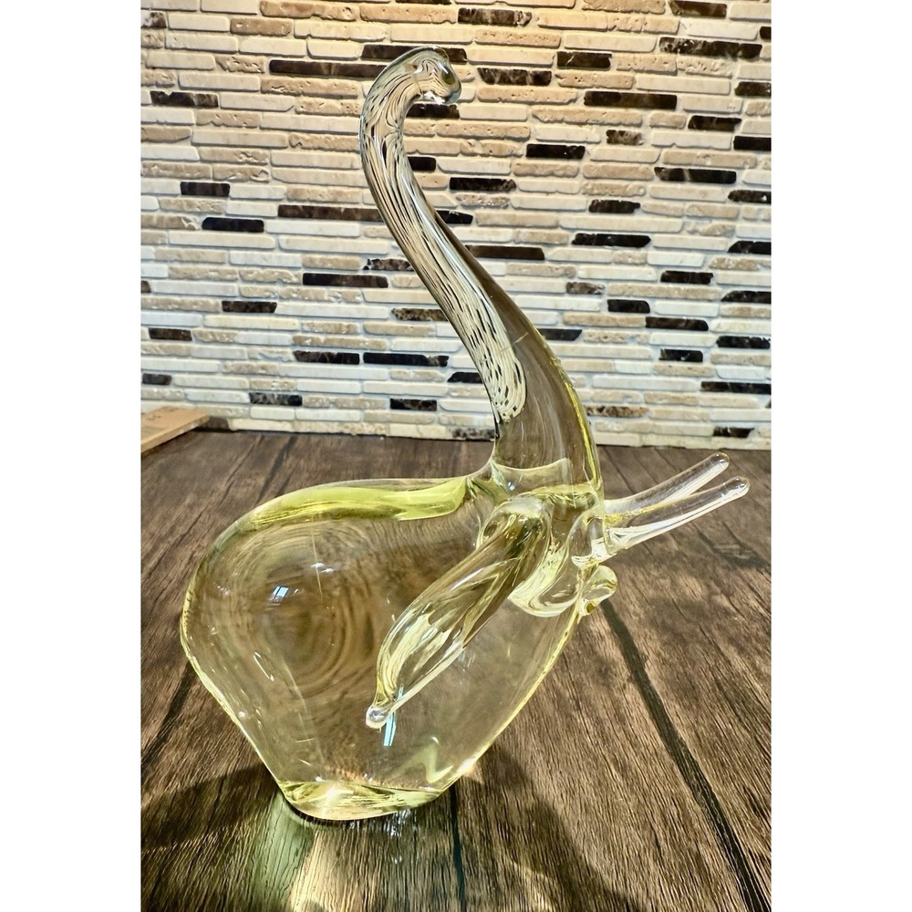 Murano Style Art Glass Elephant Sculpture